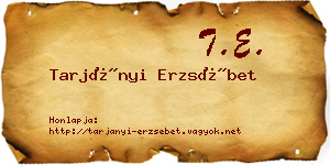 Tarjányi Erzsébet névjegykártya
